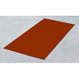 ADA Solutions 2ft. X 3ft. Surface Applied Tactile Surface Brick-Red 2436IDRET2-BRICK-RED