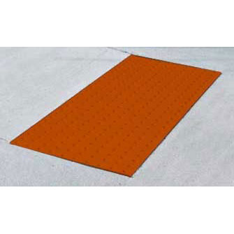 ADA Solutions 2ft. X 5ft. Surface Applied Tactile Surface Clay -Red 2460IDRET2-CLAY-RED