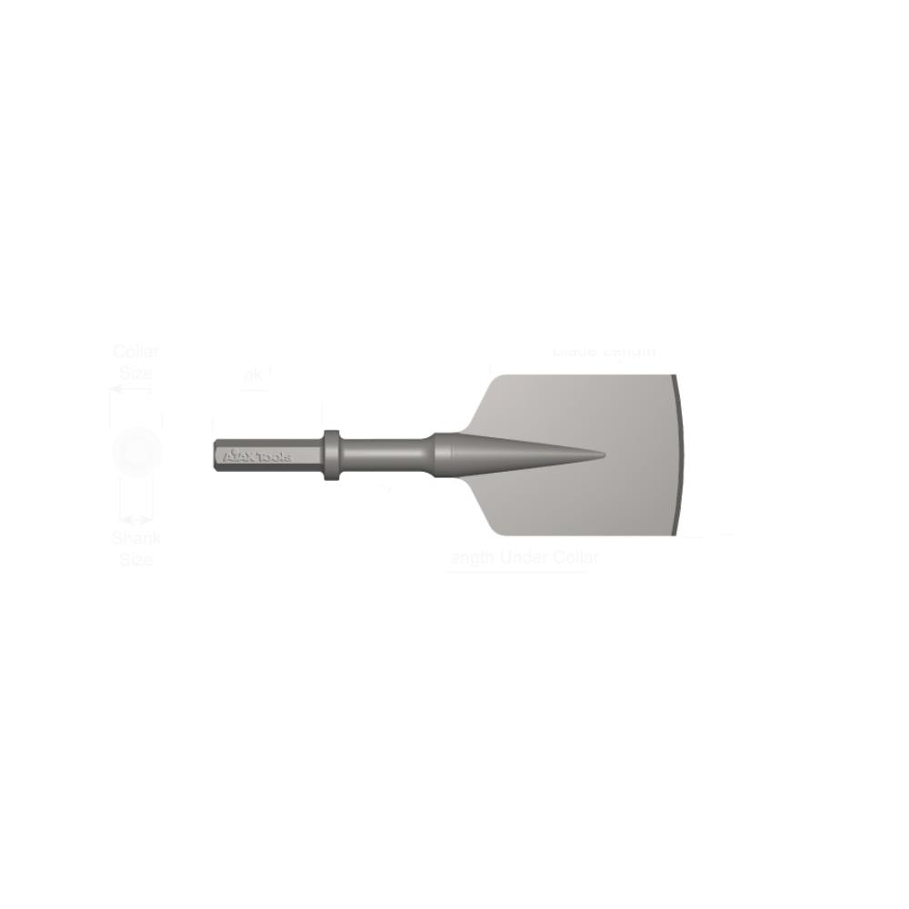 Ajax Tool Works 28400 Paving Breaker Asphalt Cutter 5in. Wide x 6in. Blade x 11in. Under Collar with 1in. x 4-1/4in. Shank AJA-28400