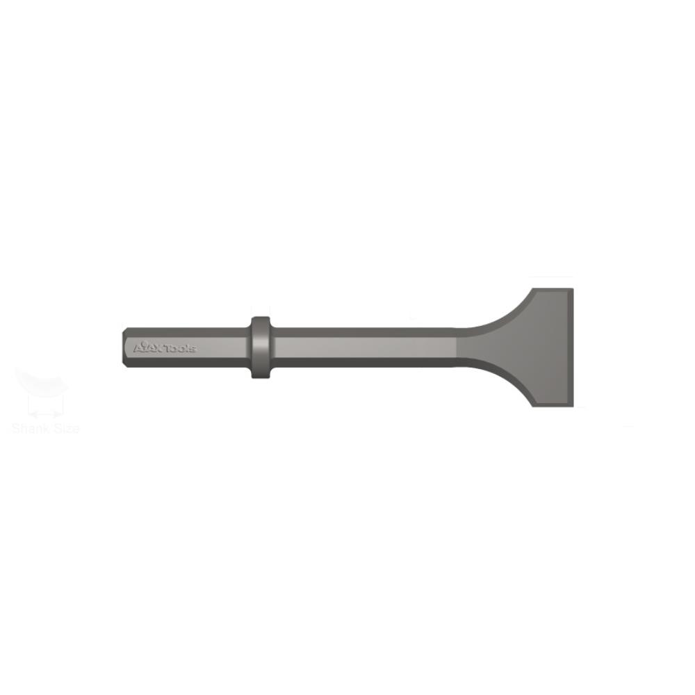 Ajax Tool Works 32300 Paving Breaker 3in. Wide Flat Chisel x 18in. Length Under Collar with 1-1/8in. x 6in. Shank AJA-32300