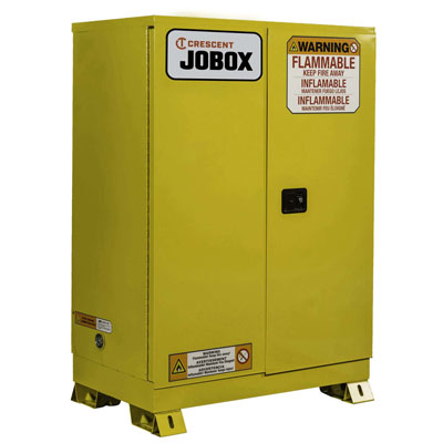 JOBOX 1-756640 45 Gallon Flammable Manual Close Safety Cabinet - Yellow DEA-1756640