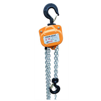 Bison Lifting CH20-20 2 Ton Manual Chain Hoist 20ft. Lift with Black Oxide Load Chain CH20-20-B