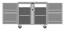 Jobox - 16/14 Ga. Steel 2 Drawer Rolling Workbench W/ 6"" Caster Kit 675996