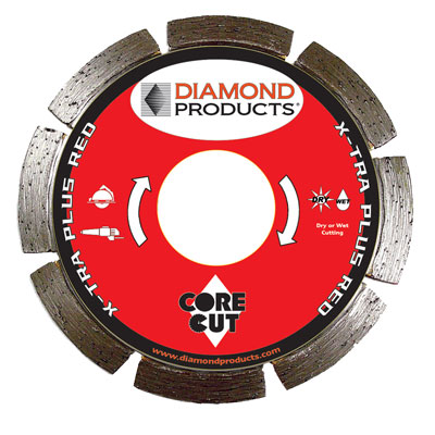 Diamond Products EX07080-E2X 7in. x .070 x 7/8in. X-Tra Plus Red Diamond Blade for Concrete DIA-11380