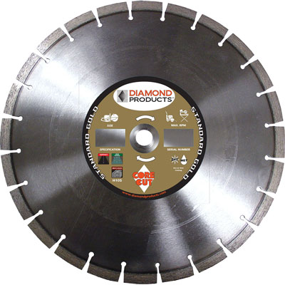 Diamond Products HS14125UNV-H10S 14in. x .125in. Standard Gold Diamond Blade for Concrete with Unversal Arbor 57721