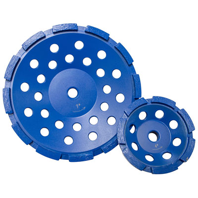 Diamond Products CGBS4000-S5B 4in. x 5/8in. Star Blue Single Row Diamond Cup Grinder Wheel for Concrete DIA-77383