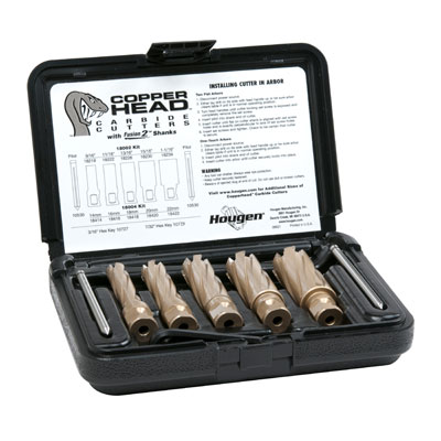 Hougen 18002 Copperhead Carbide Tip Annular Cutter Kit 9/16 - 1-1/16in HOU-18002