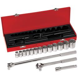 Klein 65512 1/2in. Drive Socket Wrench Set, 16 Pc 65512