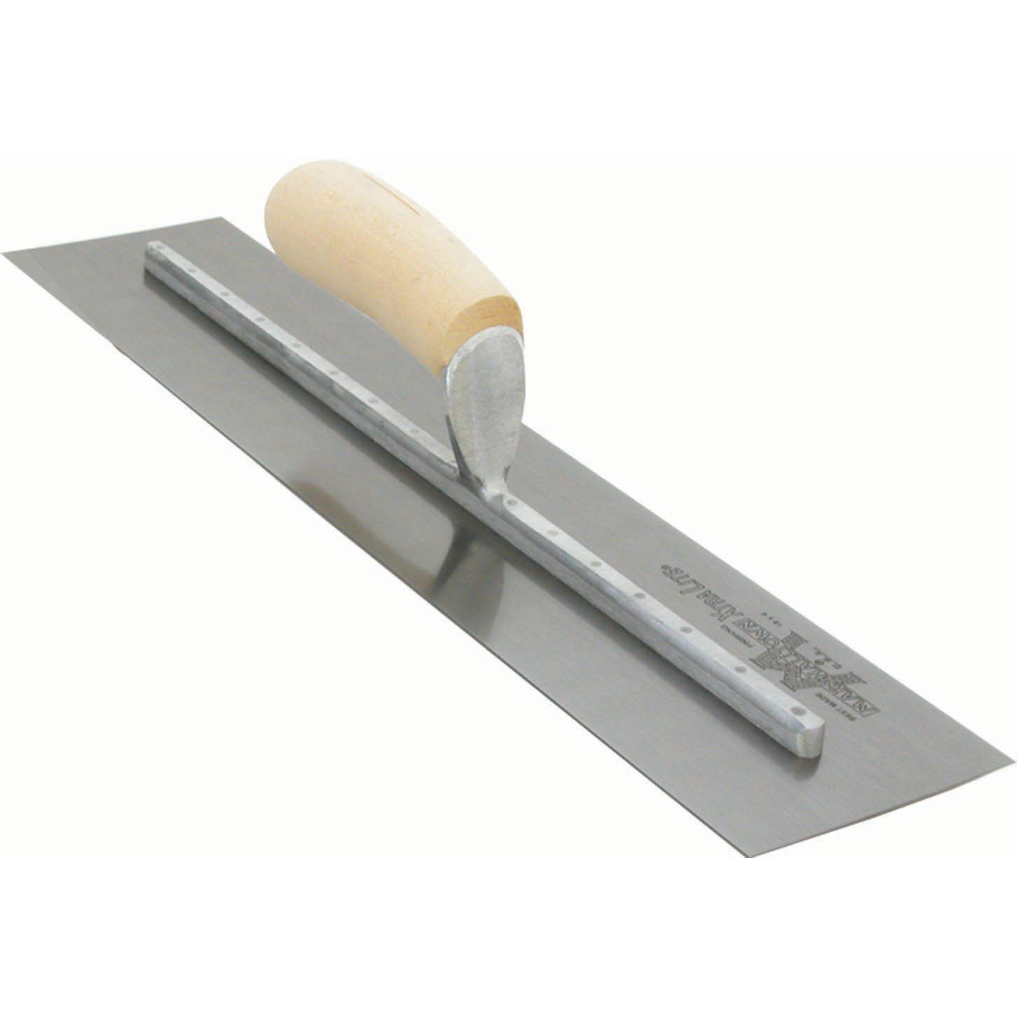 Marshalltown MXS81 18in. x 4in. Finishing Trowel Curved Wood Handle MAT-MXS81