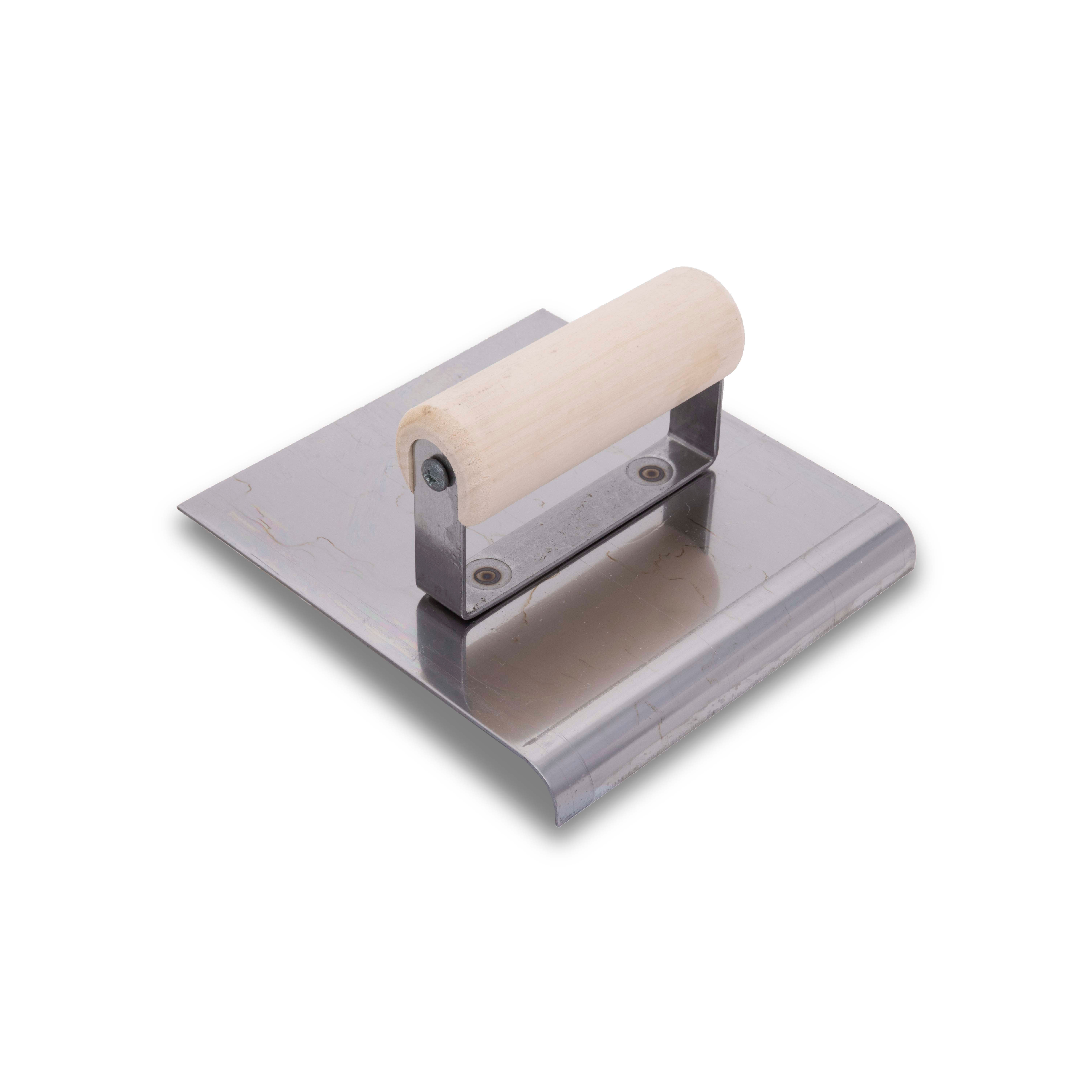 Marshalltown - QLT CE514S 6in. x 6 Stainless Steel Edger; 1/2R, 5/8L-Wood Handle MAT-CE514S