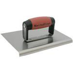 Marshalltown 185SSD 8in x 6in Stainless Steel Edger-Straight Ends-3/8in Rad-DuraSoft Handle 185SSD