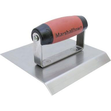 Marshalltown 480CH 6in x 8in Stainless Steel Chamfer Edger-DuraSoft Handle; 1/2in Lip 480CH