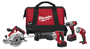 Milwaukee Electric Tools - 2691-24P - M18 4-Tool Combo Kit w/Impact (Drill Driver, Sawzall, Circular Saw, Work Light) 2691-24P