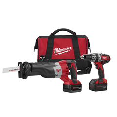 Milwaukee - 2694-22 M18 Compact Hammer Drill with Sawzall 2694-22