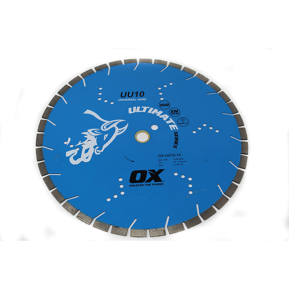 Ox Tools UU1014 Ultimate Universal Hard Diamond Blade - Diameter: 14in. x Bore: 1in. - 20mm OXG-UU1014