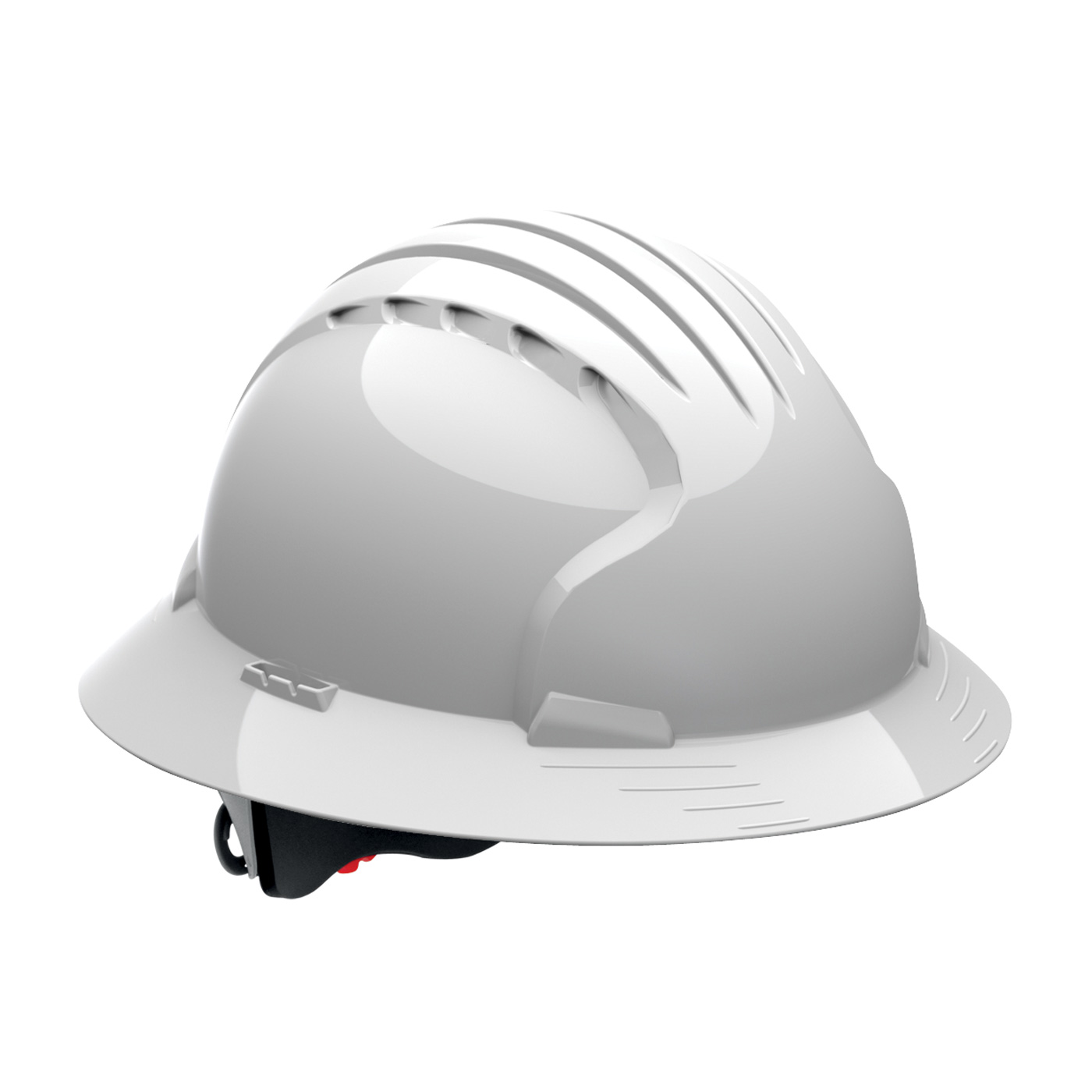 PIP 280-EV6161-10 Evolution Deluxe 6161 White Full Brim Hard Hat with HDPE Shell, 6-Point Polyester Suspension and Wheel Ratchet Adjustment PID-280 EV6161 WH