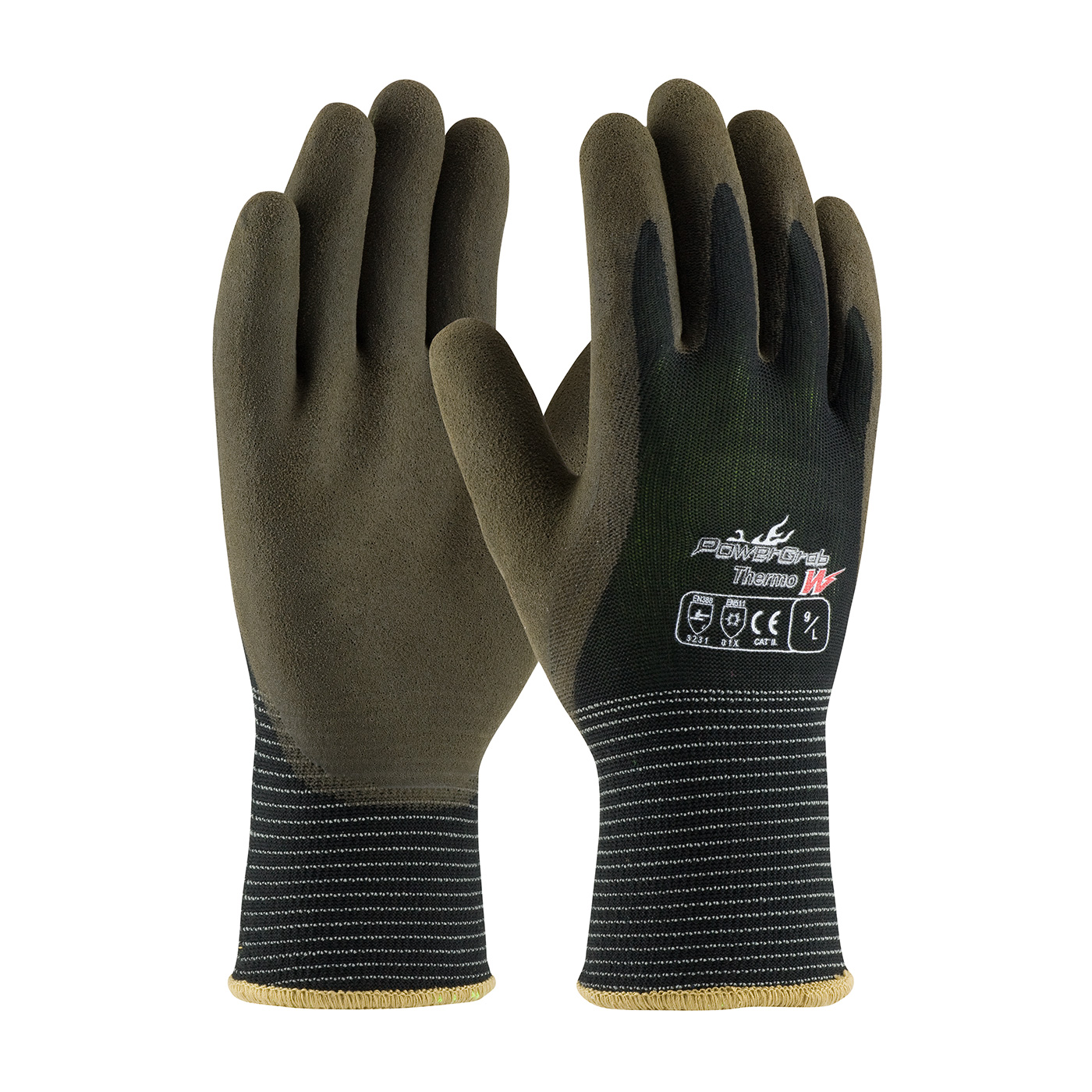 PIP 41-1430/XL PowerGrab Thermo W Seamless Knit Polyester Glove with Acrylic Liner and Latex MicroFinish Grip on Palm & Fingers - X-Large PID-41 1430 XL