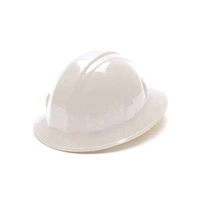 Pyramex HP26110 White Full Brim Style Hard Hat w/Ratchet Suspension PYR-HP26110
