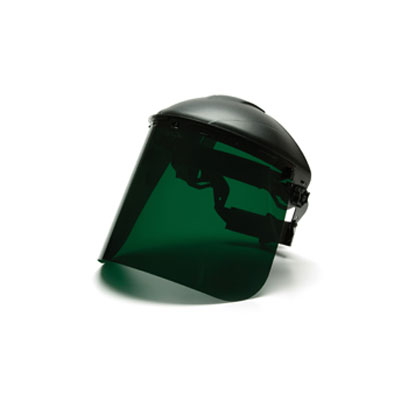 Pyramex S1035 Dark Green Polyethylene Face Shield - 8inx15inx.040in PYR-S1035