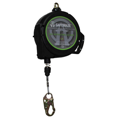 Safewaze FS-EX1080-G 80ft. Cable Retractable with Double Locking Snap Hook (Class B) FS-EX1080-G