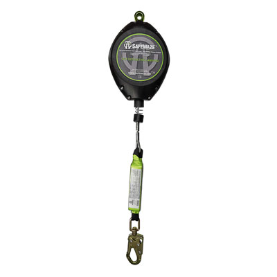 Safewaze FS-FSP9050 50ft. Cable Retractable with Double Locking Snap Hook and Integral Energy Absorber for Leading Edge (Class B) FS-FSP9050