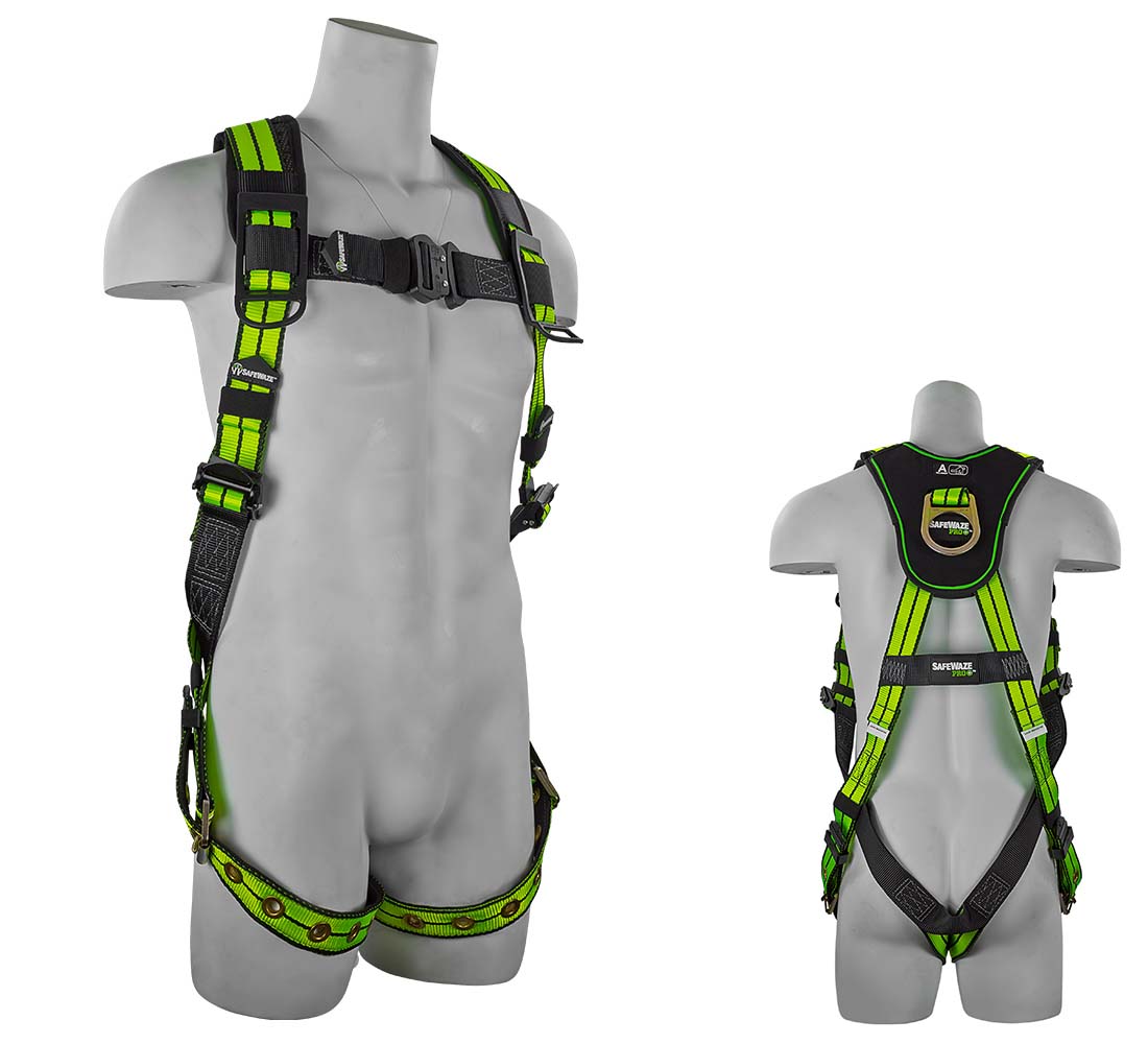 Safewaze FS-FLEX185 PRO+ Flex Vest Fall Protection Harness with 1 D-Ring - Large/Xlarge FS-FLEX185-L/XL