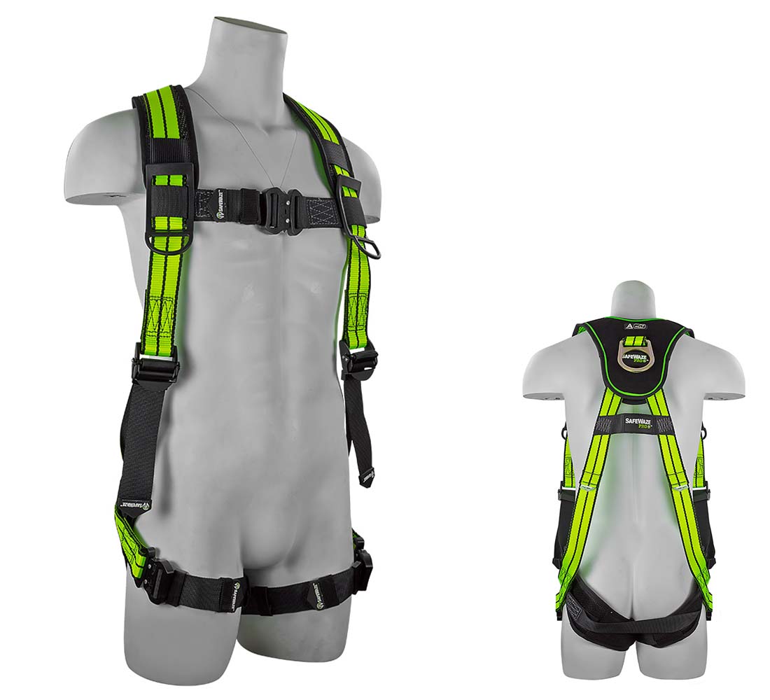 Safewaze FS-FLEX250 PRO+ Flex Premium Harness with Cool Air Leg Pads and 1 D Ring Small/Medium FS-FLEX250-S/M