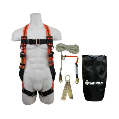Safewaze FS-ROOF-E-BP Complete Roofer's Fall Protection Compliance Kit in a Backpack FS-ROOF-E-BP