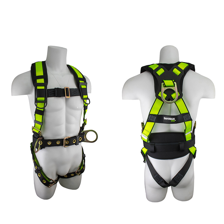 Safewaze FS170 No-Tangle Construction Fall Protection Harness with 3 D-Rings - X-Large FFS-FS170 XL