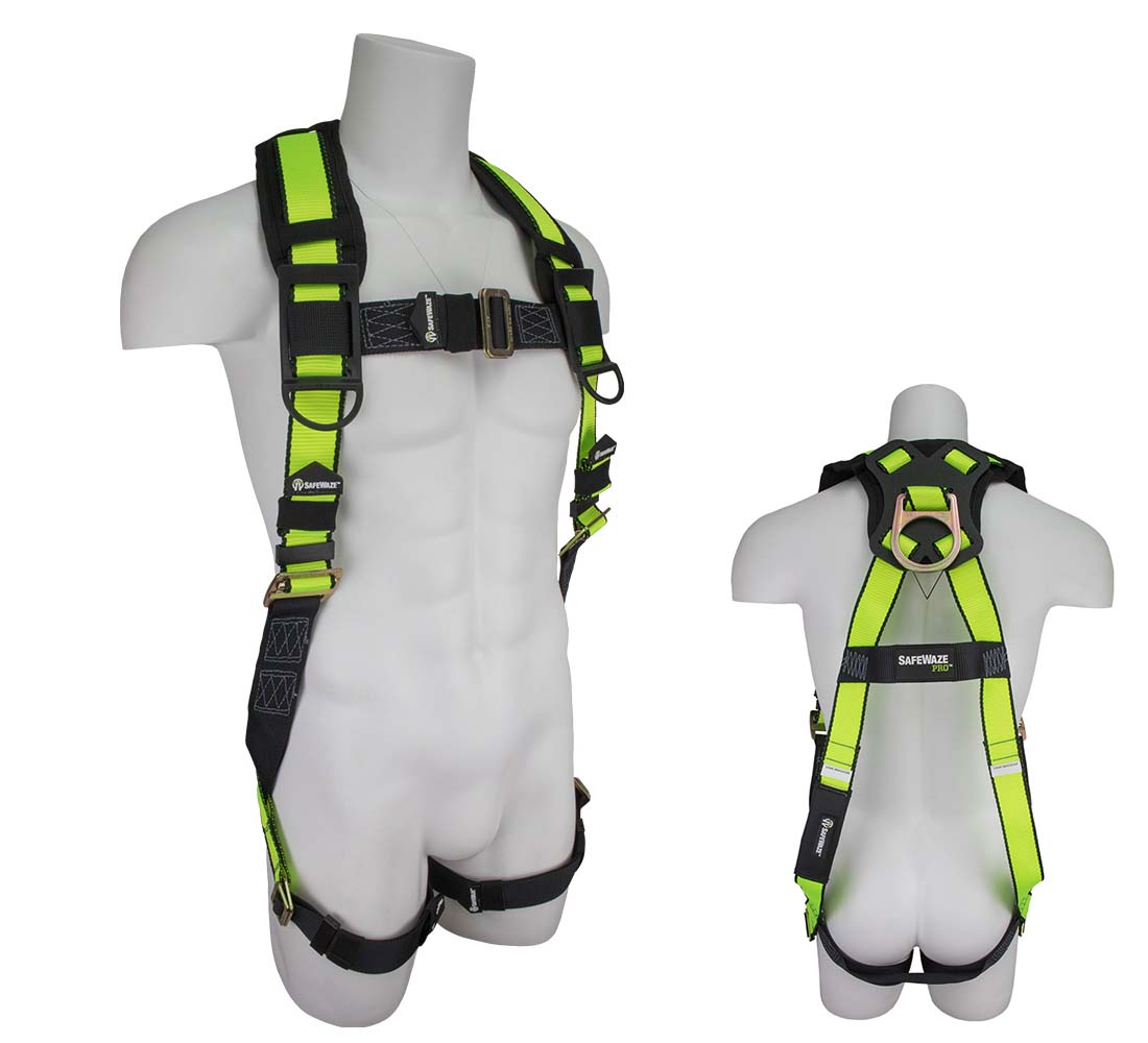 Safewaze FS280 PRO Vest Fall Protection Harness with 1 D Ring - Large/Xlarge FS280-L/XL