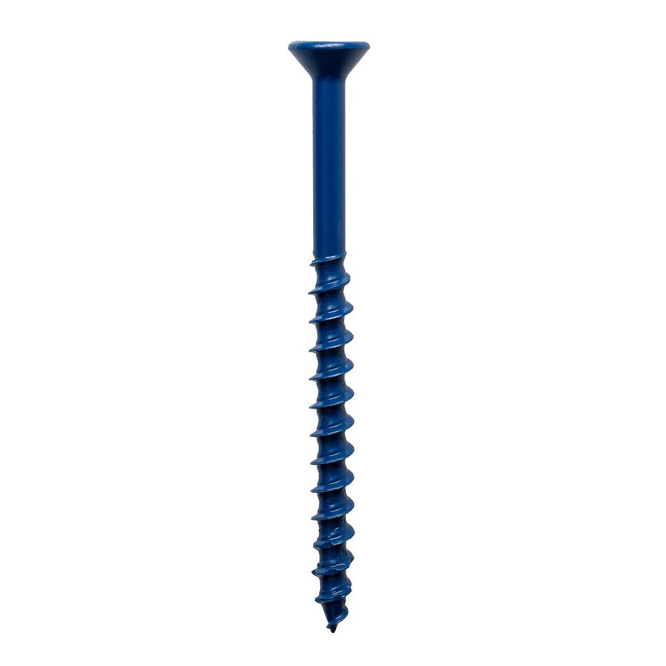 Simpson-Strong-Tie Titen Turbo Concrete and Masonry Screw - Blue - 3/16 x 2-1/4 Flat Head (Box of 100) TNT18214TF