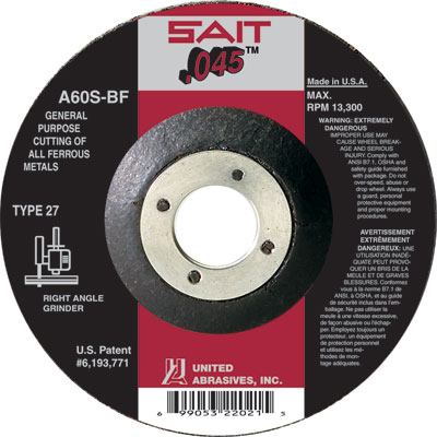 United Abrasives-Sait 22047 6in x .045in x 7/8in High Speed Cut-off Wheel for Metal (Box of 50) UNA-22047