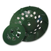 Diamond Products - 7in x 5/8-11 Utility Green Spiral Turbo Cup Grinders w/12 Segments 94135