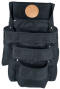 Klein - Tool Pouch, Black Cordura Nylon, 3-Pockets, Tunnel Loop 5703