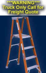 Louisville Ladder - FP1508 - 8ft Fiberglass Platform Ladder - 300lb Rated Type 1A FP1508