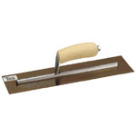 MXS13GS Marshalltown - 13in X 5in Golden Stainless Finishing Trowel w/Curved Wood Handle MXS13GS