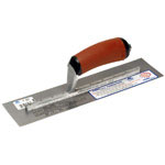 PB66D Marshalltown - 16in X 4in PermaShape - Broken-In - Trowel w/Curved DuraSoft Handle PB66D