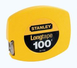Stanley - 34-106 - 100ft. x 3/8in. Stanley Long Tape Rule 34106