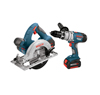 Bosch - CLPK21-180 18V 2-Tool Litheon Combo Kit Hammer Drill Driver &amp; Circ Saw CLPK21-180