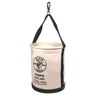 Klein - Bucket, #6 Canvas, Wide, Straight-Wall, Pocket, Snap 5109PS