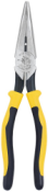 J2038N Klein - Journeyman Long-Nose Pliers, HD Side Cutters/Skinning Hole J2038N