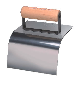 CF195 Kraft Tools - 6in x 5in - 3in Radius SS Curb Tool CF195