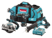 LXT401 Makita 4Pc. 18V LXT Combo Kit, BHP451, BJR181, BSS610, BML185, 2ea. (3.0Ah Li-ion) bat., bag - With Free RADIO - While Supplies Last LXT401