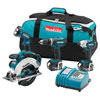 Makita - LXT405 18V LXT Cordless 4 Pc. Combo Kit BHP452, BTD141, BSS611, BML185, bag LXT405