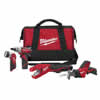Miluawkee - 2490-24 M12 4pc Combo Kit - Drill/Driver, Tubing Cutter, Hackzall, Flashlight and Two (2) Batteries 2490-24