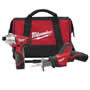 Miluawkee - 2491-22 M12 2pc Combo Kit - Impact and Hackzall. Two (2) Batteries. 2491-22