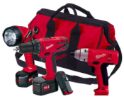 0919-22 Milwaukee Electic Tools 14.4v 3 Pc Combo - Drill/Impact 0919-22