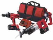 0922-23 Milwaukee Electric Tools 18V 1/2 In. Hammer-Drill, Sawzall Reciprocating Saw &amp; Work Light Combo Kit 0922-23