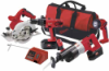 0925-24 Milwaukee Electric Tools 18V 1/2 In. Hammer-Drill, Sawzall Reciprocating Saw, Circular Saw &amp; Work Light Combo Kit 0925-24