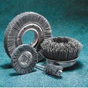 UA/Sait - 04130 - 4In. 120 Grit Nylon Abrasive Brushes - 5/8In Arbor - 5/8In Face - 3/4In Trim 4130